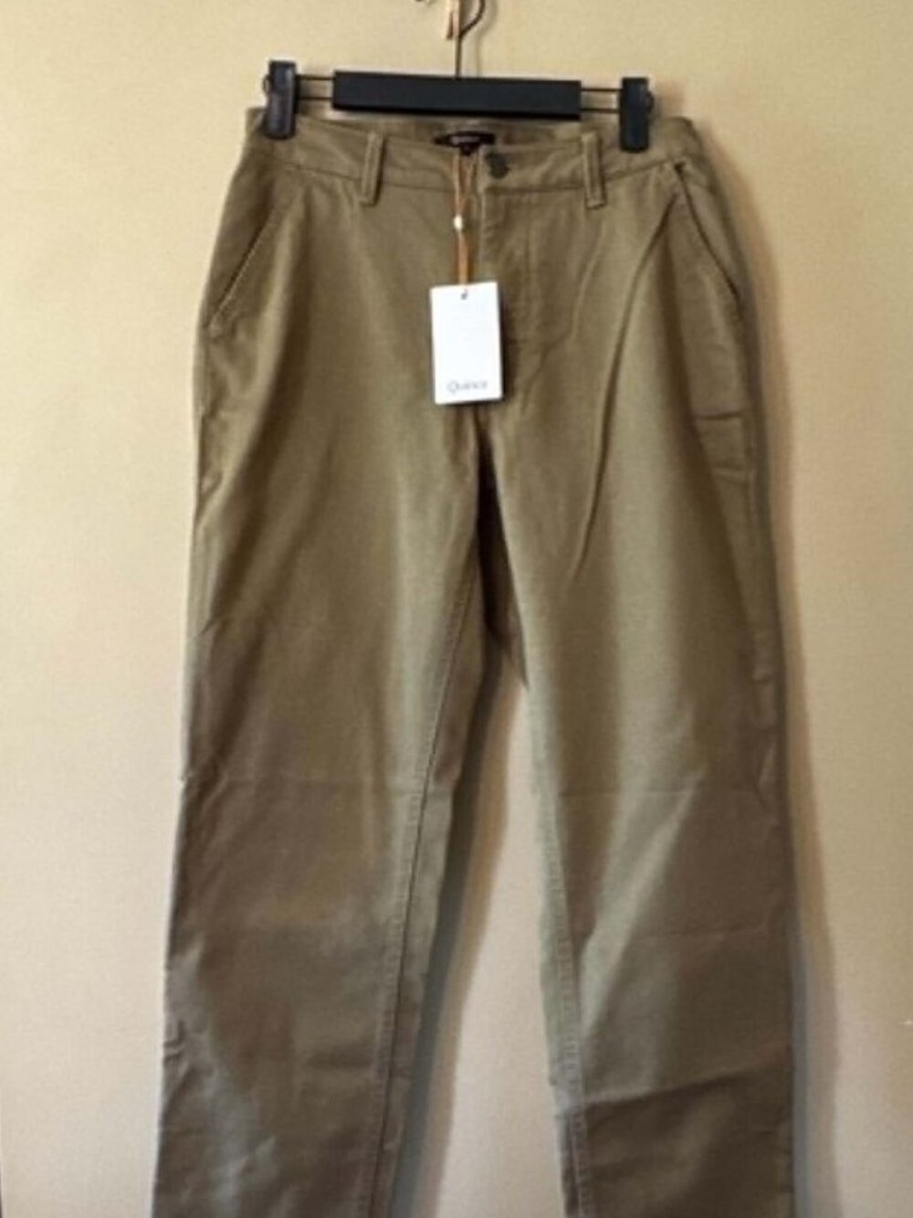 Quince Organic Stretch Cotton Twill Straight Leg Cropped Pants NWT Size 2